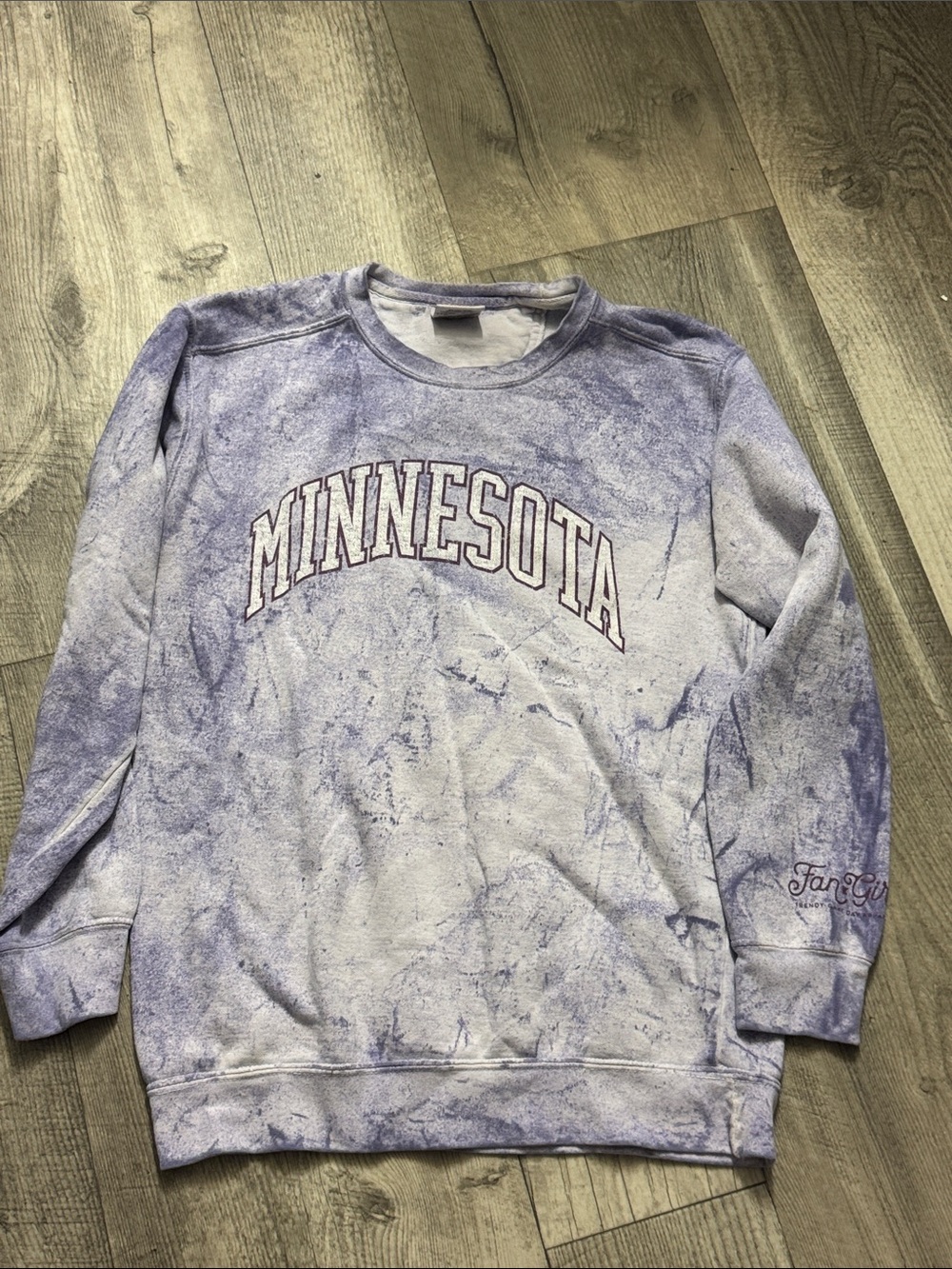 Comfort Colors Minnesota Tie-Dye Crewneck Sweatshirt - Lavender/White